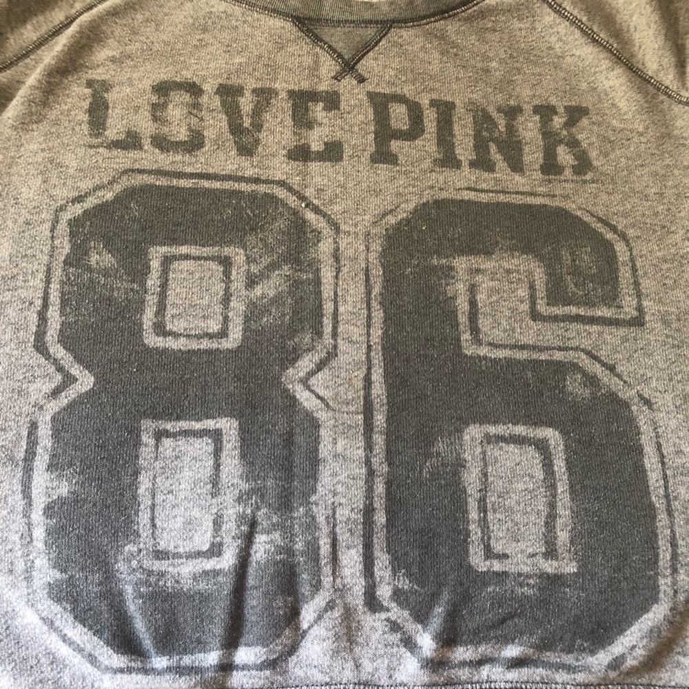 PINK grey sweatshirt very good cond size L nice - Picture 4 of 8